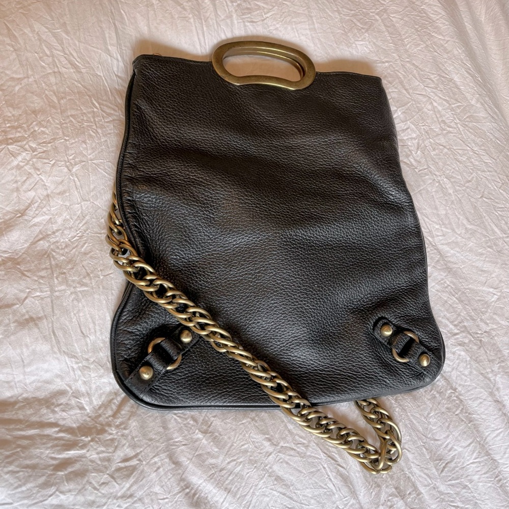 Saks Fifth Avenue Jalda Black Leather Side-body Purse